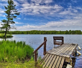 Burns Lake Cabin with Dock, Fire Pit, Rowboat and More!