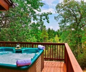 San Jacinto Lodge: Log Home w/ Hot Tub, Views!